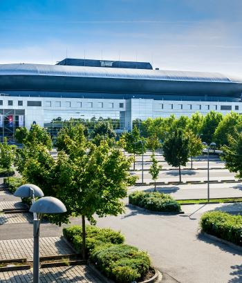 SAP Arena Aussenansicht Panorama 3